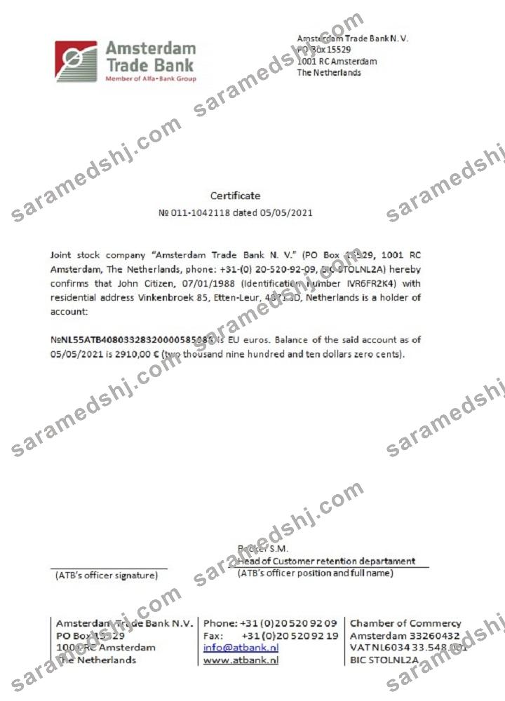 Netherlands_Amsterdam Trade Bank_certificate